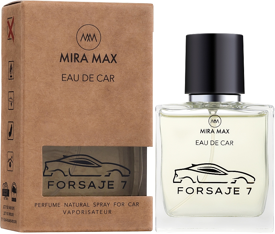 Ароматизатор для авто - Mira Max Eau De Car Forsaje 7 Perfume Natural Spray For Car Vaporisateur