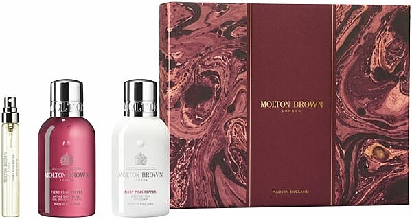 Molton Brown Fiery Pink Pepper - Набір (edt/7.5ml + sh/gel/100ml + b/lot/100ml) — фото N1