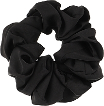 Парфумерія, косметика Шовкова резинка для волосся, чорна - Lotus Flower
