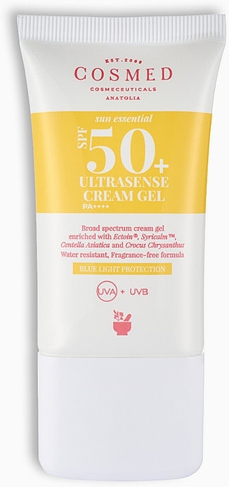 Сонцезахисний крем-гель для чутливої шкіри - Cosmed Sun Essential Ultrasense Cream Gel SPF50 — фото N1