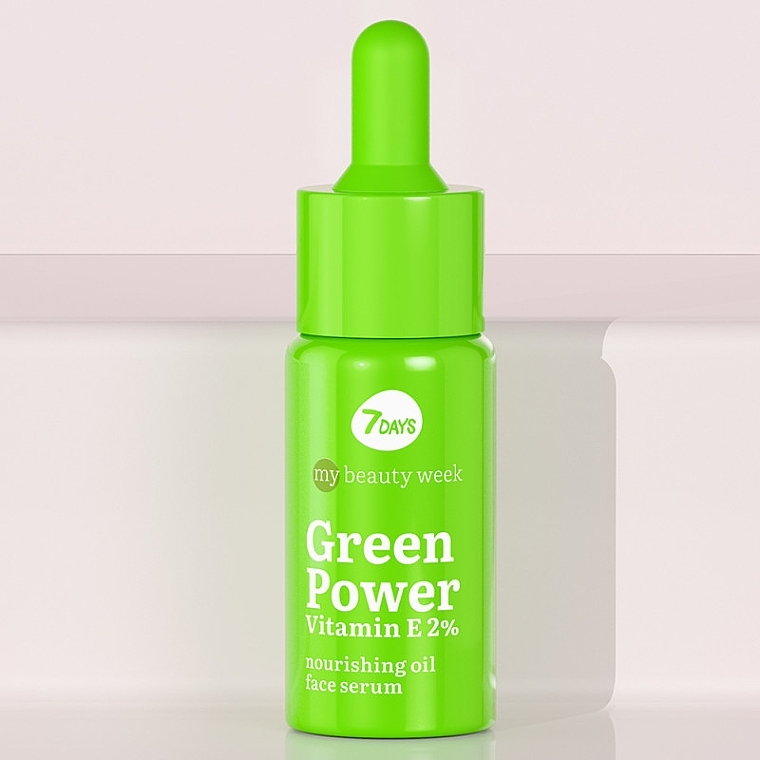 Сироватка-активатор для обличчя з вітаміном Е - 7 Days My Beauty Week Green Power Vitamin E 2% Nourish Oil Face Serum — фото N2