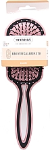 Щетка для волос овальная массажная, светло-розовая - Titania — фото N1