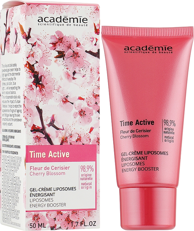 Гель-крем для лица - Academie Time Active Cherry Blossom Liposomes Energy Booster — фото N2