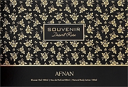 Парфумерія, косметика Afnan Perfumes Souvenir Desert Rose - Набір (edp/100ml + sh/gel/100ml + b/lot/100ml)