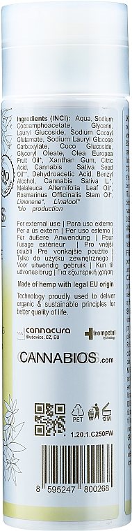 Гель для душа "Чайное дерево, иланг-иланг" - Cannabios Hemp Wash Sensitive Care — фото N2