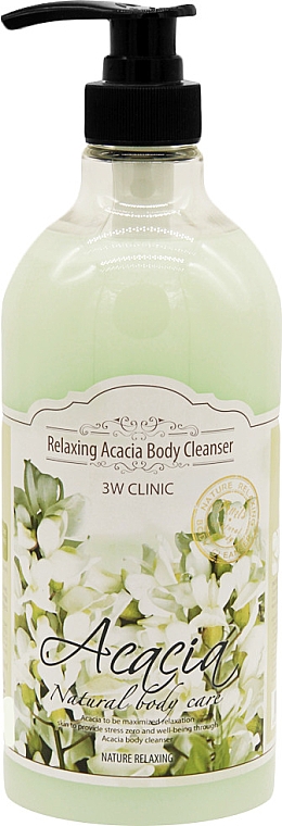 Гель для душа с экстрактом масла акации - 3W Clinic Relaxing Acacia Body Cleanser 