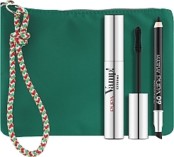 Набор - Pupa Vamp! Extreme & Mini Multiplay (mascara/12ml + pencil/0,8g + bag) — фото N2