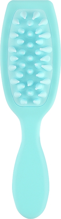 Щітка-шабер для шкіри голови з довгою ручкою CS05A, блакитна - Cosmo Shop
