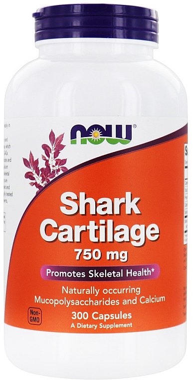 Капсулы "Акулий хрящ", 750 мг - Now Foods Shark Cartilage, 750mg — фото N2