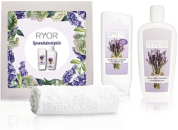 Парфумерія, косметика Набір - Ryor Lavender Care Set (sh/gel/200ml + lot/300ml + towel)