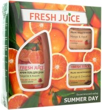 Духи, Парфюмерия, косметика Косметический Набор "Summer Day" - Fresh Juice (cr/gel/400ml + soap/75g + soap/75g)