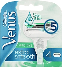 Парфумерія, косметика Змінні касети для гоління, 4 шт. - Gillette Venus Extra Smooth Sensitive *