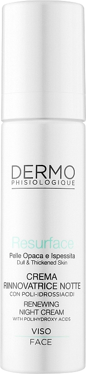 Нічний крем із кислотами для шкіри обличчя, шиї та зони декольте - Dermophisiologique Peel Resurface — фото N1