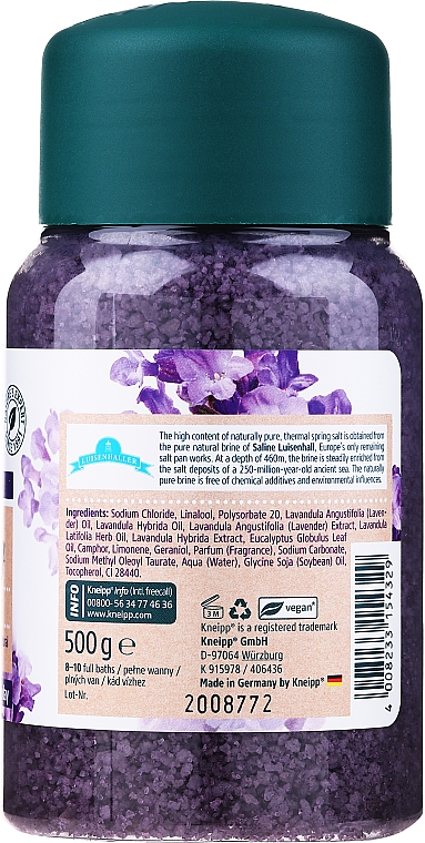 Сіль для ванни з лавандою - Kneipp Lavender Bath Salt — фото N2