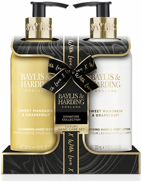 Набор - Baylis & Harding Sweet Mandarin & Grapefruit Luxury Hand Care Gift Set (h/wash/300 + h/b/lot/300ml) — фото N1