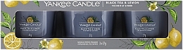 Духи, Парфюмерия, косметика Набор ароматических свечей "Черный чай и лимон" - Yankee Candle Black Tea & Lemon (candle/3x37g)