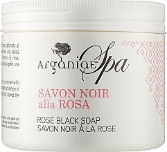 УЦІНКА Натуральне чорне оливкове мило "Троянда" - Arganiae Spa Savon Noir Rose * — фото N3