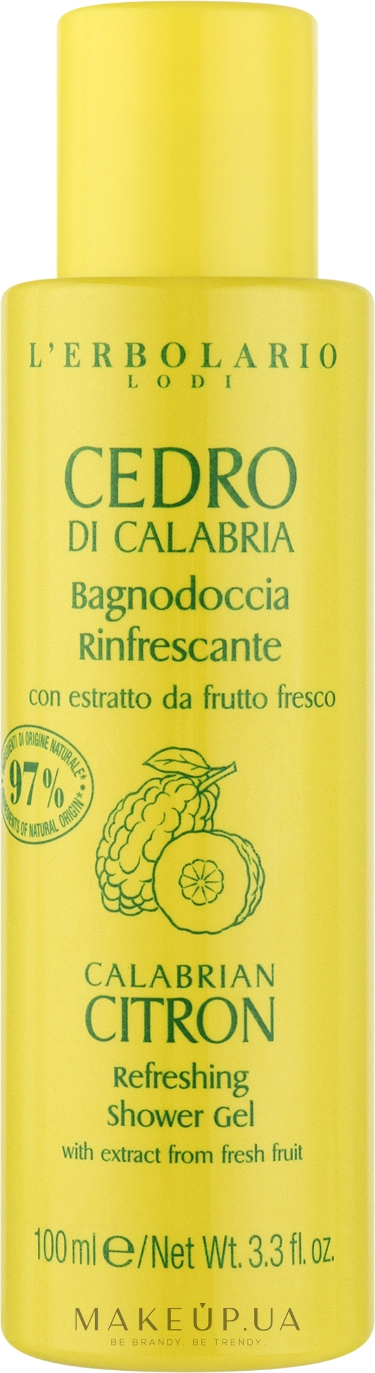 Піна для ванни + гель для душу "Калабрійський цитрон" - L'Erbolario Calabrian Citron Refreshing Shower Gel — фото 100ml
