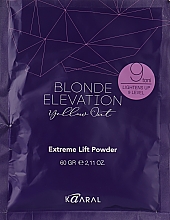 Пудра осветляющая для волос до 9 уровня - Kaaral Blonde Elevation Yellow Out Extreme Lift Powder — фото N1