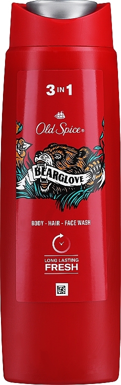 Шампунь-гель для душу - Old Spice Bearglove Shower Gel + Shampoo 3 in 1 — фото N1