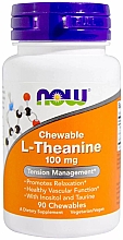 Пищевая добавка "L-теанин", 100 мг - Now Foods L-Theanine Chewables — фото N1