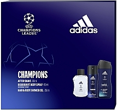 Духи, Парфюмерия, косметика Adidas UEFA Champions League Champions Edition VIII - Набор (deo/150ml + sh/gel/250ml + ash/100ml)