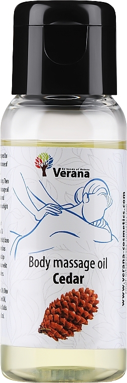 Масажна олія для тіла "Cedar" - Verana Body Massage Oil — фото N1