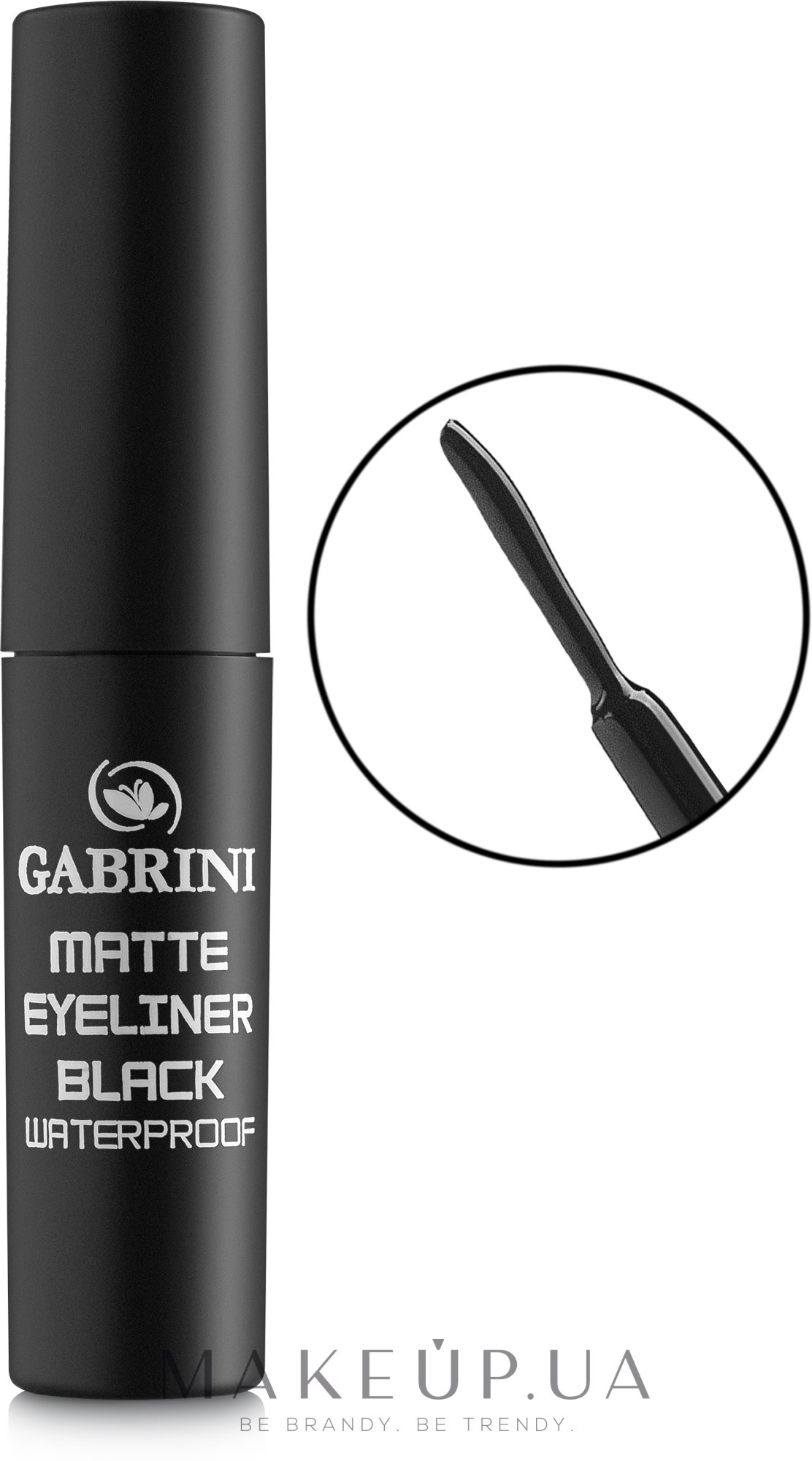 Матовая водостойкая подводка для глаз - Gabrini Waterproof Matte Eyeliner — фото Black