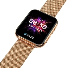 Смарт-часы, золотистый металл - Garett Smartwatch GRC MAXX Gold Steel — фото N2