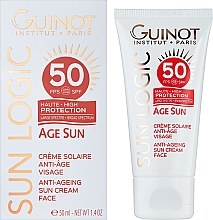 Антивозрастной крем от солнца - Guinot Age Sun Anti-Ageing Sun Cream Face SPF50 — фото N2