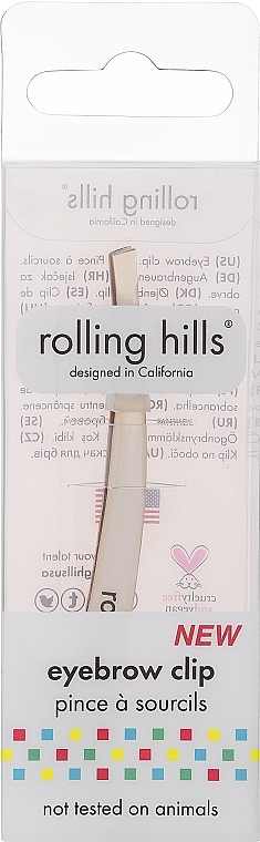 Пинцет скошенный "волна" - Rolling Hills Eyebrow Clip — фото N2
