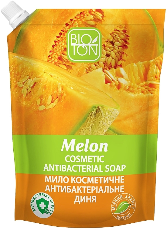 Мыло антибактериальное "Дыня" - Bioton Cosmetics Melon Liquid Soap (дой-пак) — фото N2
