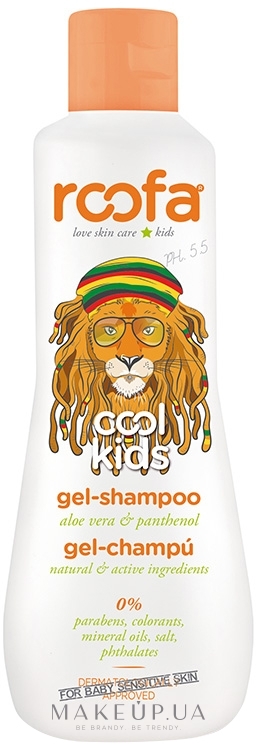 Гель-шампунь з алое вера та пантенолом з ароматом грушевого сорбету, з 4 років - Roofa Cool Kids Gel Shampoo — фото 300ml