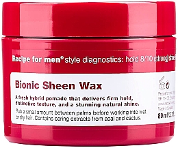 Парфумерія, косметика Віск для сяяння волосся - Recipe for Men Bionic Sheen Wax
