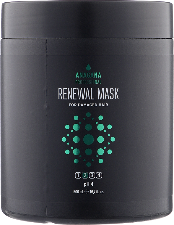 Восстанавливающая маска для поврежденных волос - ANAGANA Renewal Mask For Damaged Hair 2 pH 4