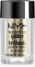 Гліттер для обличчя і тіла - NYX Professional Makeup Face & Body Glitter — фото N2