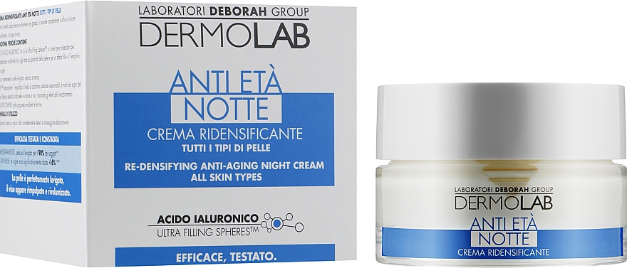 Відновлювальний антивіковий нічний крем для обличчя - Deborah Milano Dermolab Re-Densifying Anti-Aging Night Cream — фото N2