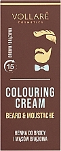 Фарба для вусів та бороди, коричнева - Vollare Colouring Cream Beard & Moustache Brown — фото N1