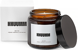 Натуральна соєва свічка з ароматом малини, мускусу, цедри лимона - Hhuumm — фото N2
