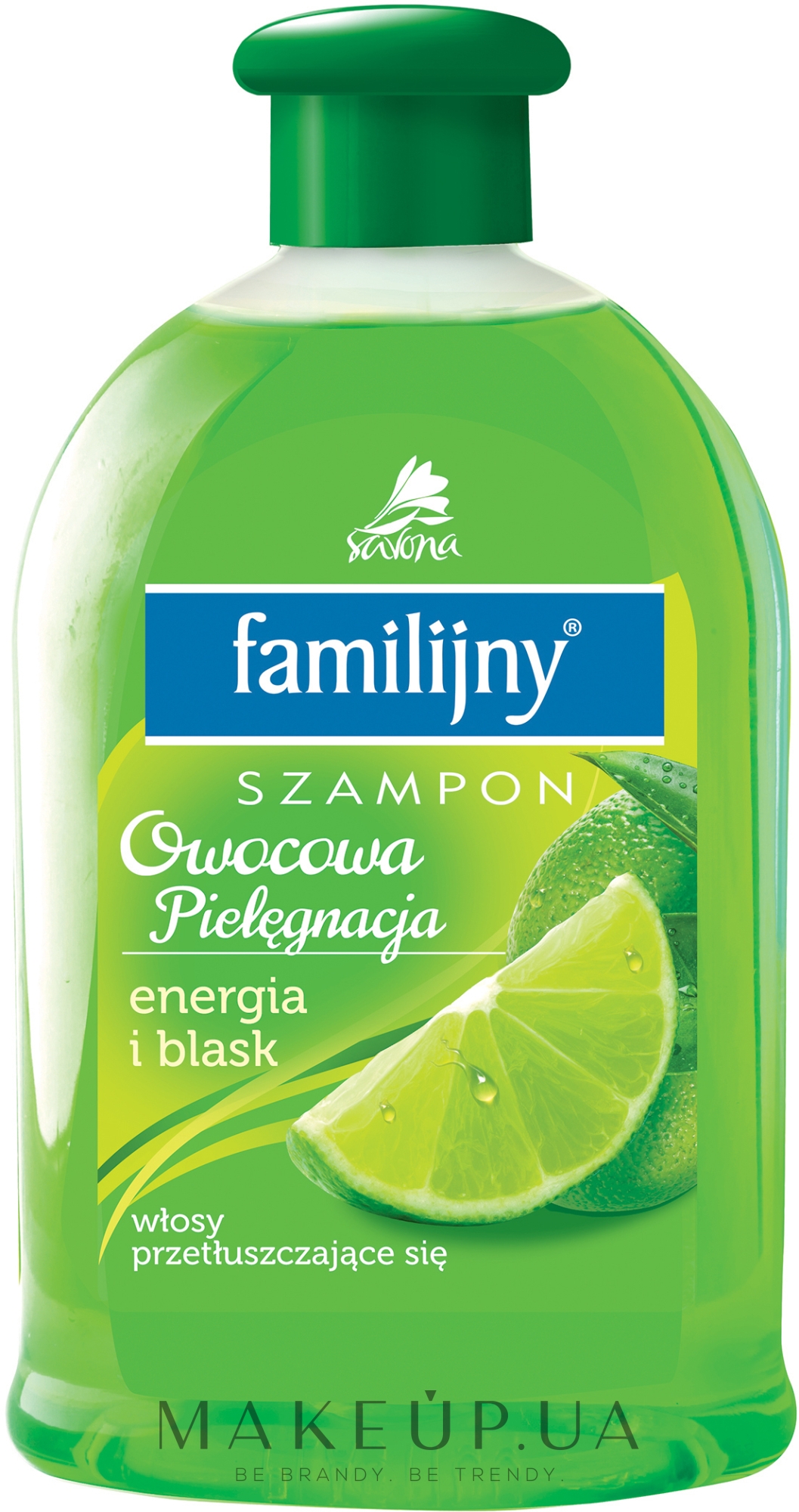 Шампунь для жирного волосся - Pollena Savona Familijny Fruity Care Shampoo Energy & Shine — фото 500ml
