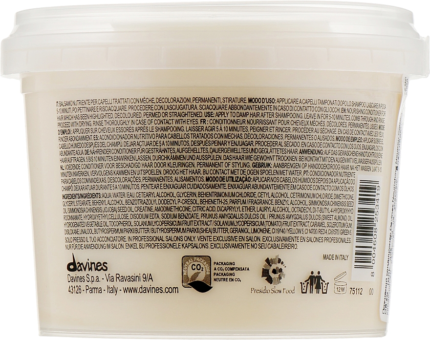 Поживний кондиціонер для ущільнення ламкого та пошкодженого волосся - Davines Nourishing Nounou Conditioner  — фото N2