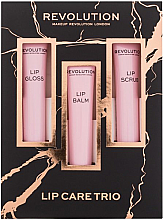 Парфумерія, косметика Набір - Makeup Revolution Lip Care Trio (lip/balm/8ml + Lip/Scrub/8ml + lip/gloss/8ml)