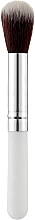 Пензель для макіяжу CS-164, двоколірний ворс 28 мм, ручка біла + срібло, довжина 115 мм - Cosmo Shop — фото N1