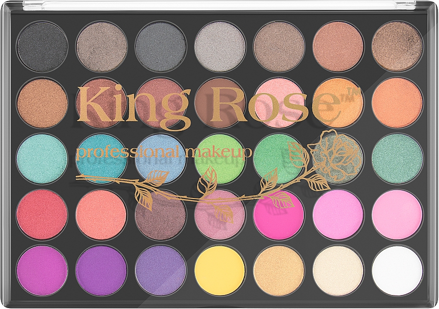 Палетка теней для век, 35 цветов - King Rose Eyeshadow Palette 35A — фото N2
