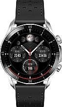 Чоловічий смарт-годинник, срібло + чорний ремінець - Garett Smartwatch V10 — фото N6
