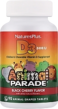 Витамины D3 для детей - NaturesPlus Animal Parade Vit D3 500IU Children’s Chewables — фото N1