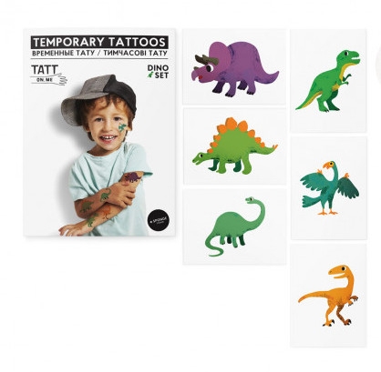 Тимчасове тату - TATTon.me Dino Set — фото N1