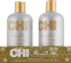 Парфумерія, косметика SALE Set - CHI Keratin Duo (shamp/355ml + cond/355ml) *