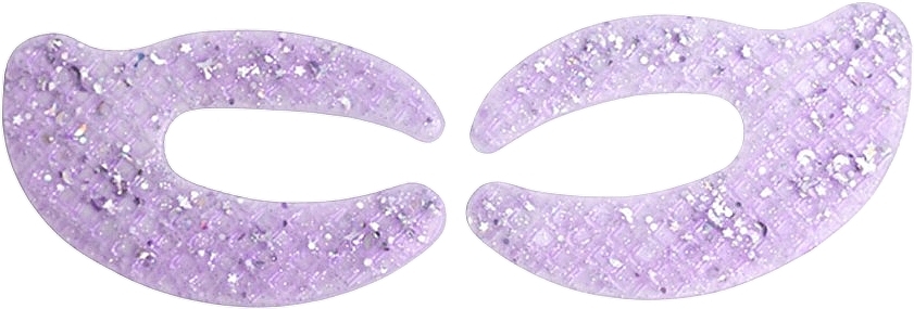 Гидрогелевые патчи для кожи вокруг глаз с блестками - IDC Institute C Shaped Glitter Hydrogel Eye Pad Purple  — фото N2