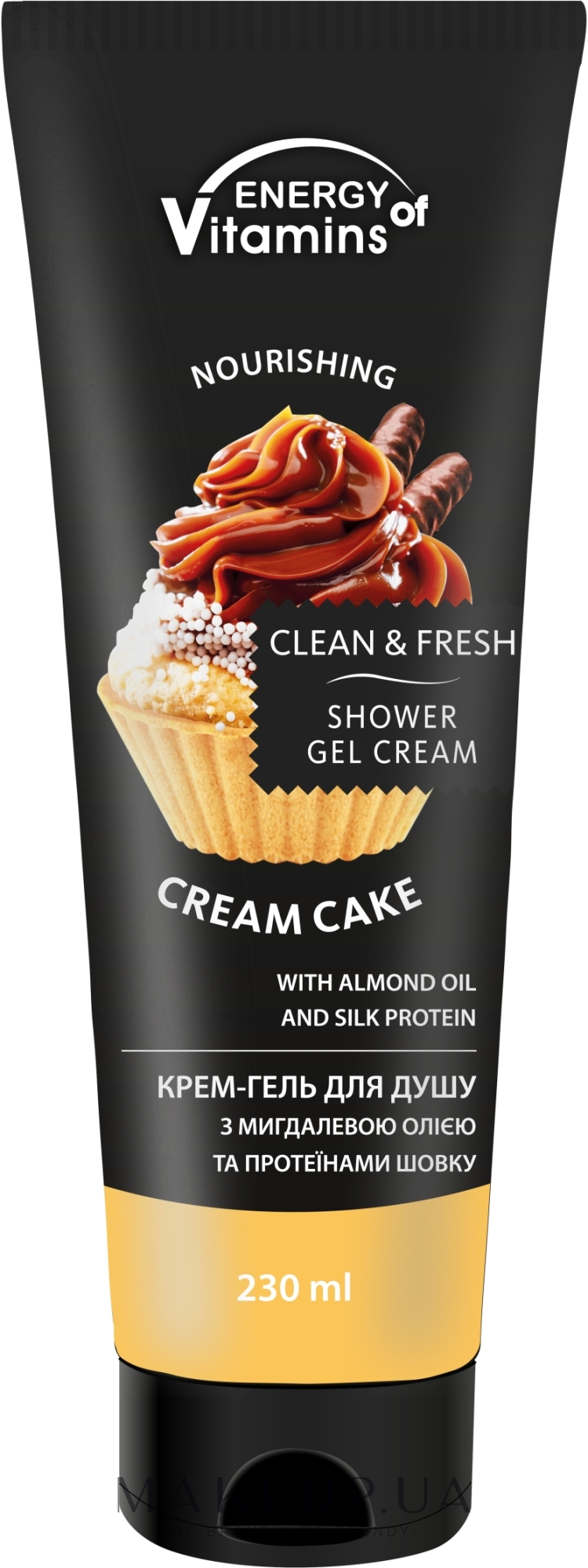 Крем-гель для душа - Energy of Vitamins Cream Shower Gel Cream Cake — фото 230ml
